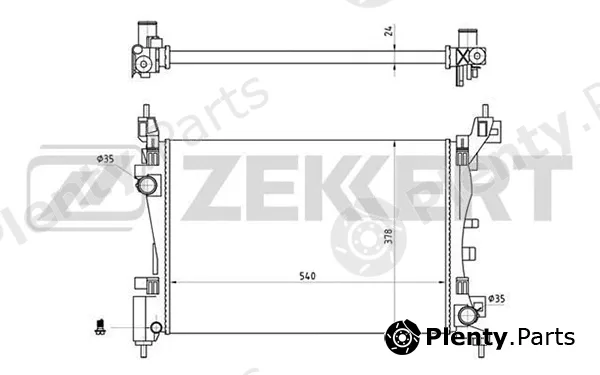 Zekkert MK-1280 — Radiator, engine cooling
