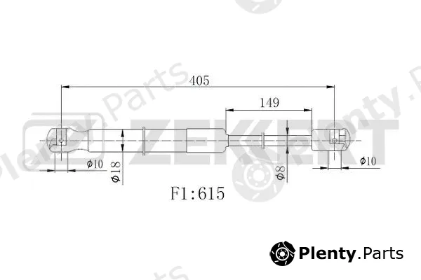 Zekkert GF-2531 — Gas Spring, boot/cargo area