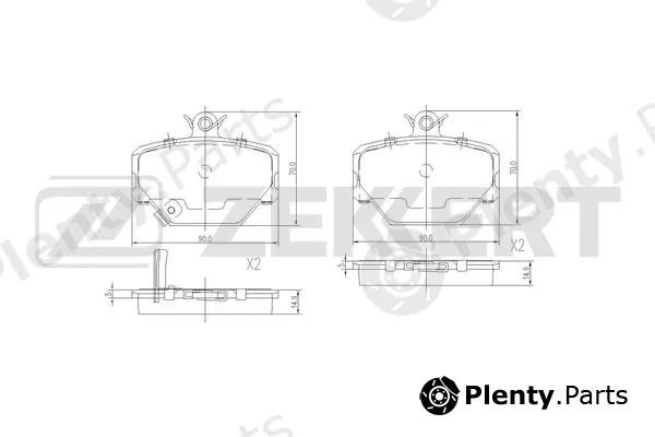 Zekkert BS-2897 — Brake Pad Set, disc brake