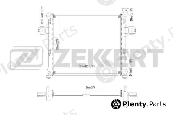 Zekkert MK-1535 — Radiator, engine cooling