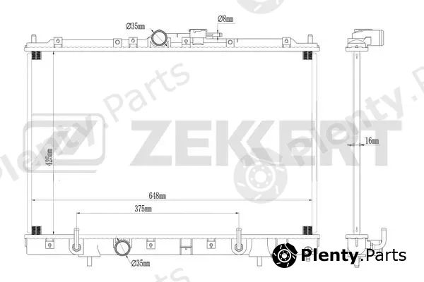 Zekkert MK-1619 — Radiator, engine cooling