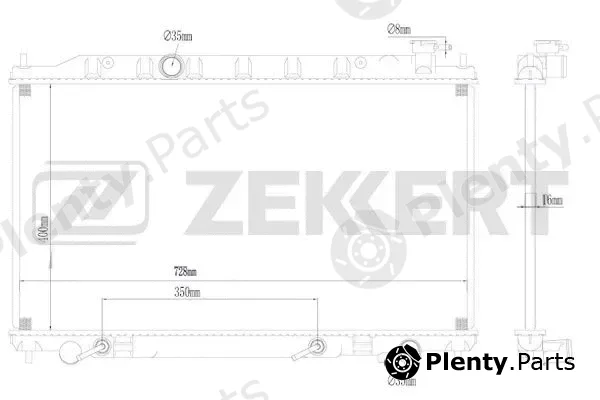 Zekkert MK-1625 — Radiator, engine cooling