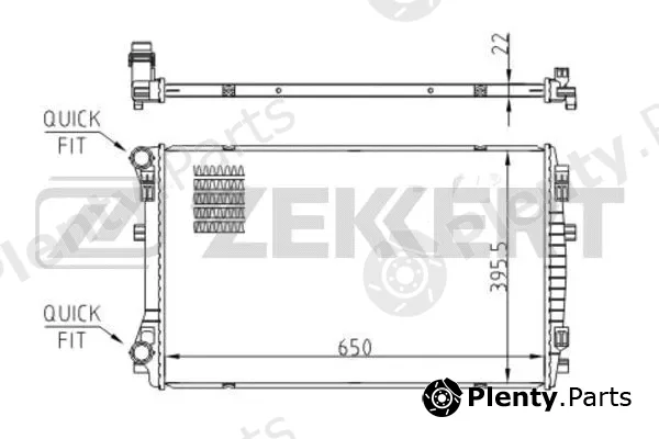 Zekkert MK-1557 — Radiator, engine cooling