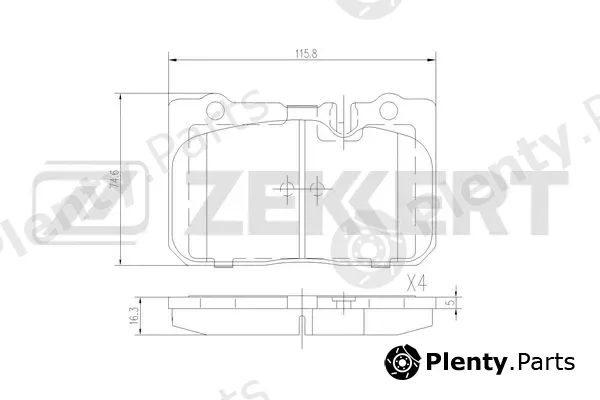 Zekkert BS-3035 — Brake Pad Set, disc brake
