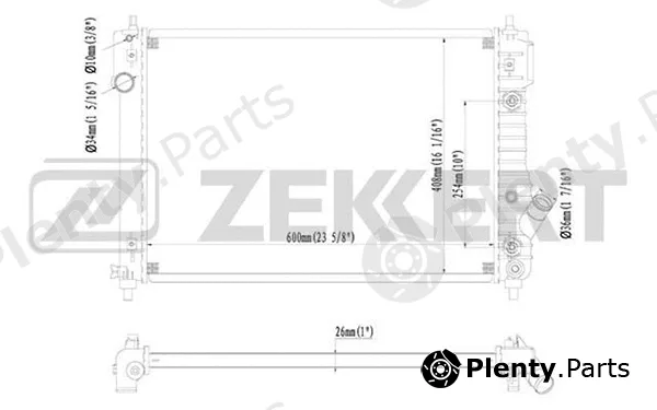 Zekkert MK-1206 — Radiator, engine cooling