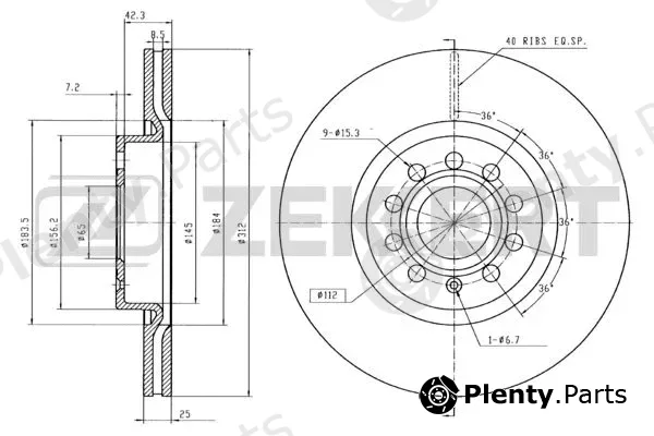 Zekkert BS-5016B — Brake Disc