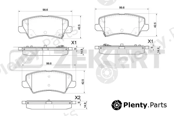 Zekkert BS-1133 — Brake Pad Set, disc brake
