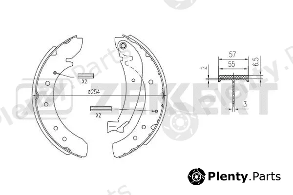 Zekkert BK-4375 — Brake Shoe Set
