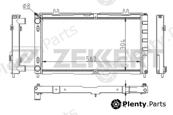 Zekkert MK-1501 — Radiator, engine cooling