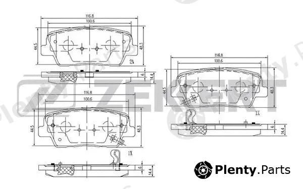 Zekkert BS-2818 — Brake Pad Set, disc brake