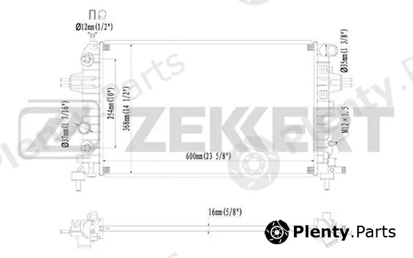 Zekkert MK-1221 — Radiator, engine cooling