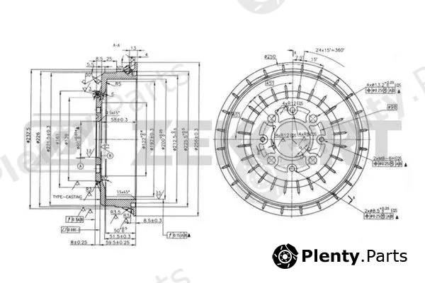 Zekkert BS-5519 — Brake Drum