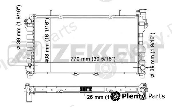 Zekkert MK-1148 — Radiator, engine cooling