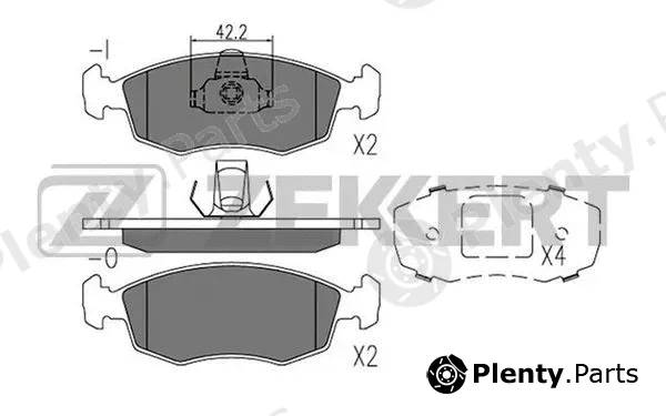 Zekkert BS-1388 — Brake Pad Set, disc brake