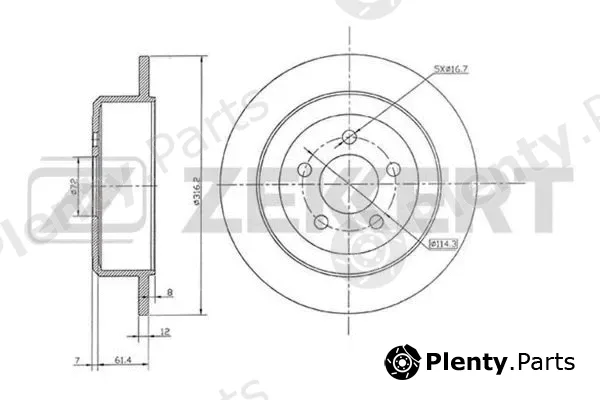 Zekkert BS-5905 — Brake Disc