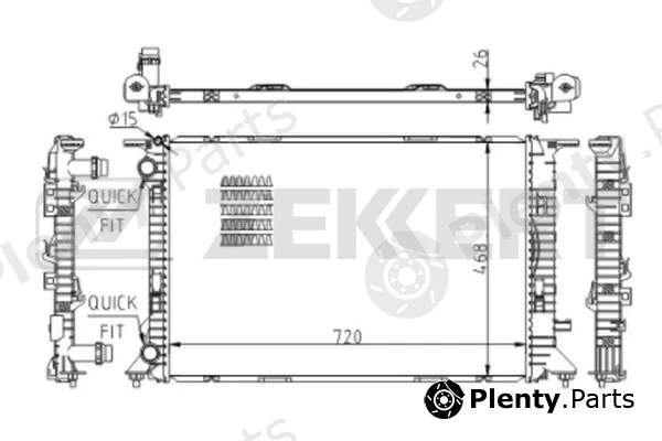 Zekkert MK-1249 — Radiator, engine cooling