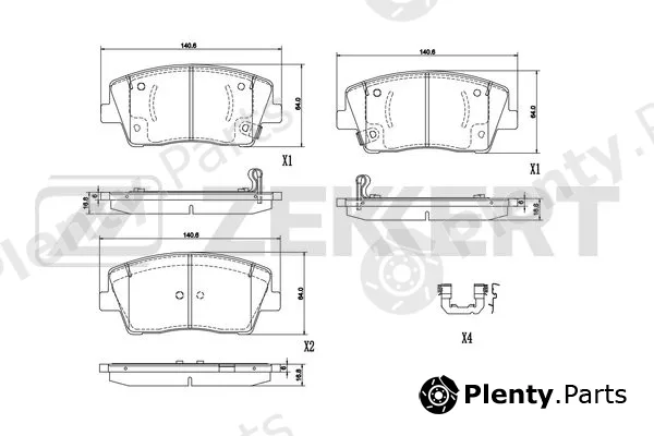 Zekkert BS-1306 — Brake Pad Set, disc brake