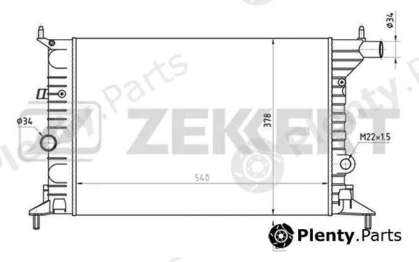 Zekkert MK-1076 — Radiator, engine cooling