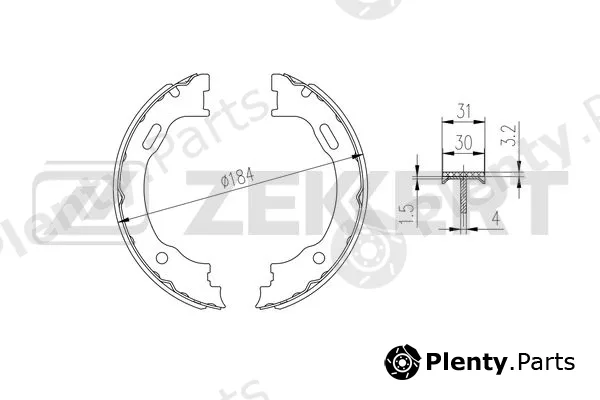Zekkert BK-4325 — Brake Shoe Set, parking brake