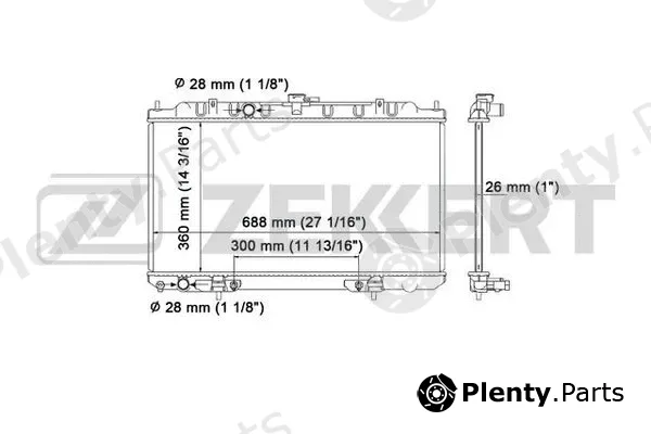 Zekkert MK-1541 — Radiator, engine cooling