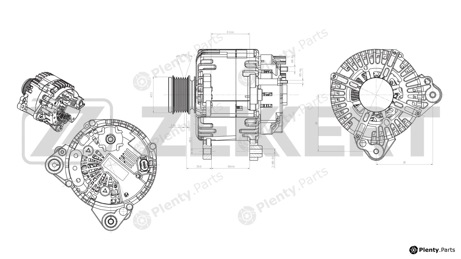 Zekkert GE-1004 — Alternator