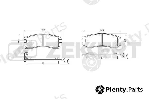 Zekkert BS-1029 — Brake Pad Set, disc brake