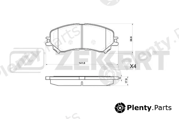 Zekkert BS-1080 — Brake Pad Set, disc brake