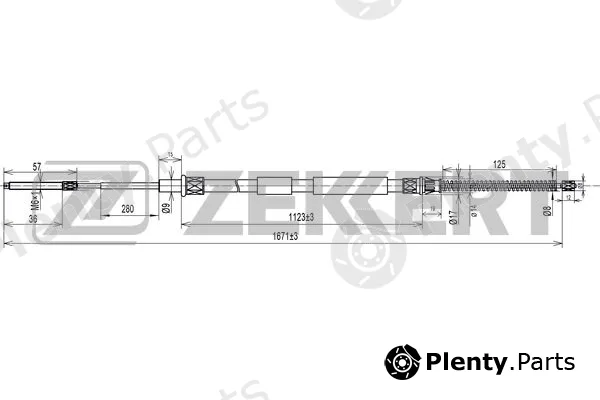Zekkert BZ-1297 — Cable Pull, parking brake