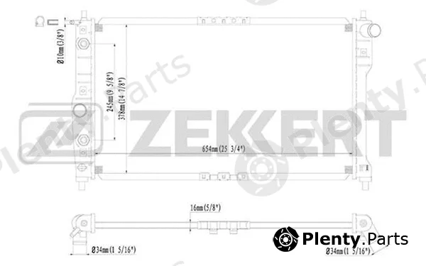 Zekkert MK-1382 — Radiator, engine cooling