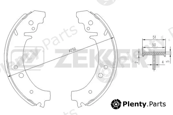 Zekkert BK-4273 — Brake Shoe Set
