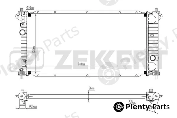 Zekkert MK-1253 — Radiator, engine cooling