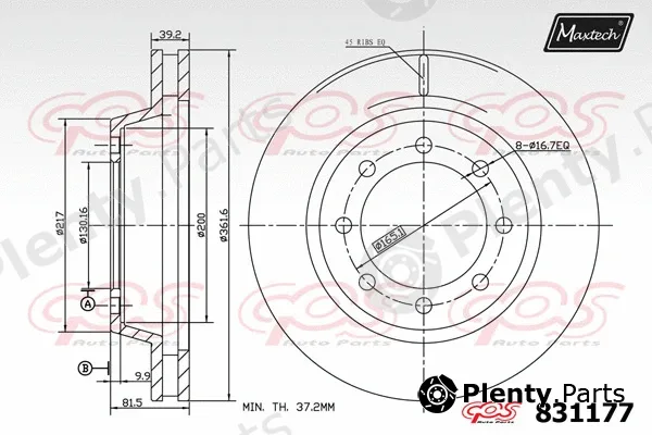 Maxtech 811228 — Brake Disc R+ (Regular Plus)