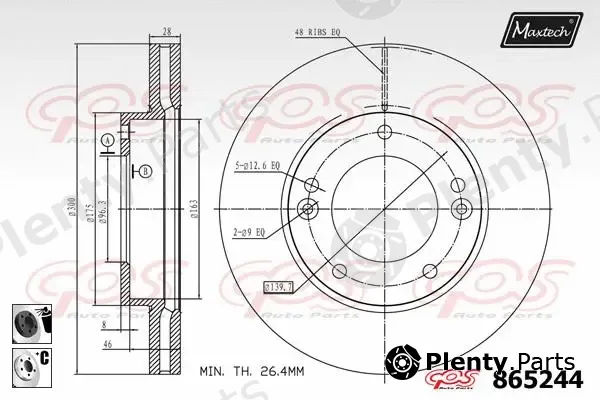 Maxtech 861089 — Brake Disc R+ (Regular Plus)