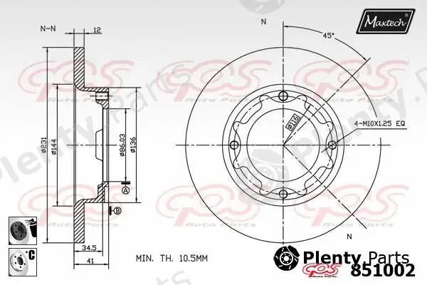 Maxtech 70160058 — Guide Sleeve Kit, brake caliper