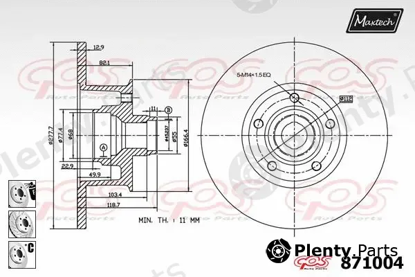 Maxtech 875659 — Brake Disc R+ (Regular Plus)