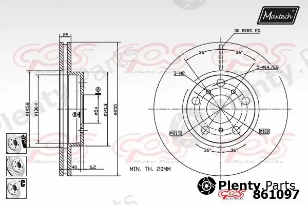 Maxtech 871060 — Brake Disc R+ (Regular Plus)