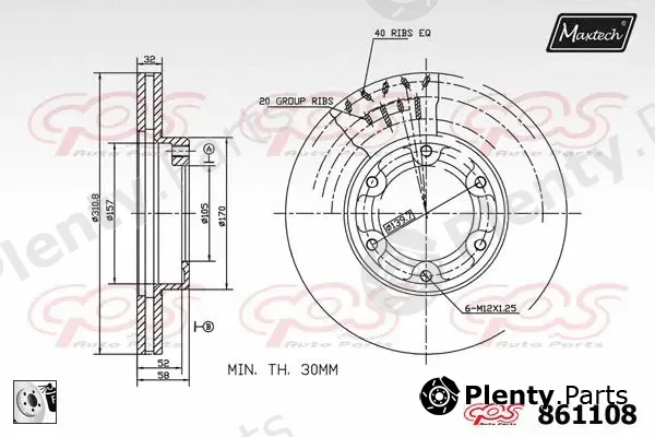 Maxtech 71810024 — Guide Bolt, brake caliper