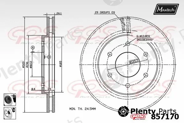 Maxtech C0102607 — Piston Ring