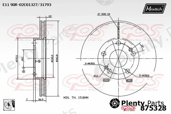 Maxtech 71810058 — Guide Bolt, brake caliper