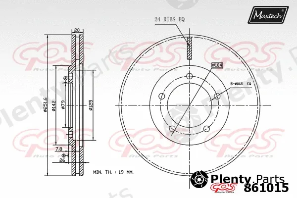 Maxtech 72938014 — Piston, brake caliper
