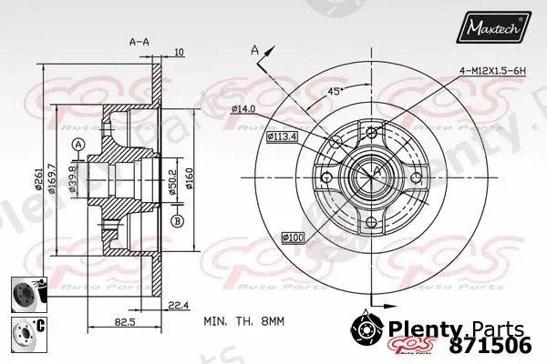 Maxtech 831105 — Brake Disc R+ (Regular Plus)