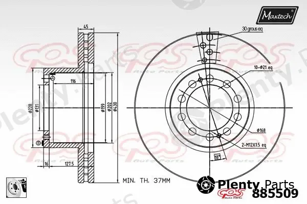 Maxtech 72938058 — Piston, brake caliper