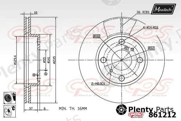 Maxtech C0104638 — Piston Ring