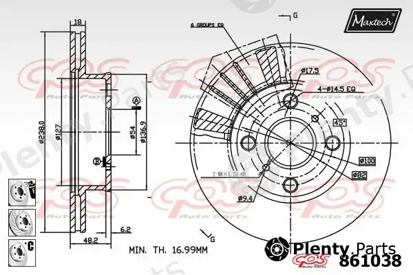 Maxtech 70180274 — Seal, brake caliper piston