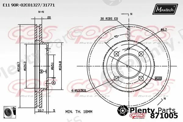 Maxtech C0102601 — Piston Ring
