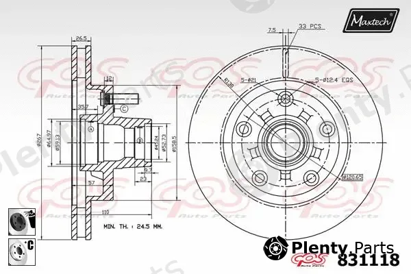Maxtech 811209 — Brake Disc R+ (Regular Plus)