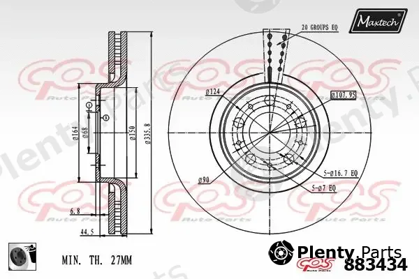 Maxtech 72936023 — Piston, brake caliper