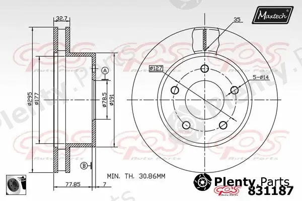 Maxtech 857022 — Brake Disc R+ (Regular Plus)