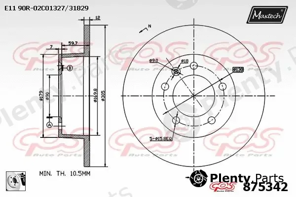 Maxtech 71810113 — Guide Bolt, brake caliper