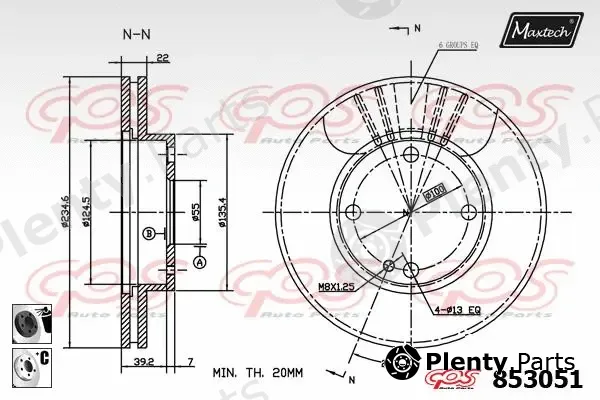 Maxtech 875624 — Brake Disc R+ (Regular Plus)